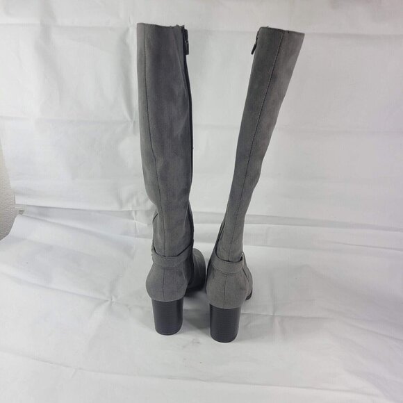 Giani Bernini Adonnys Knee High Boots Women Size 5.5 Gray Block Heel Zip New - Picture 5 of 11